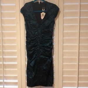 Xscape Fitted Knee brocade Dress